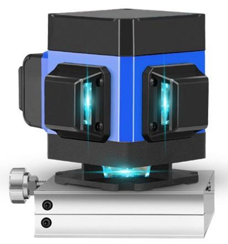 Máy cân bằng máy cân mực máy bắn cốt máy đo góc tia laser xanh điều khiển từ xa trong xây dựng căn chỉnh chính xác
