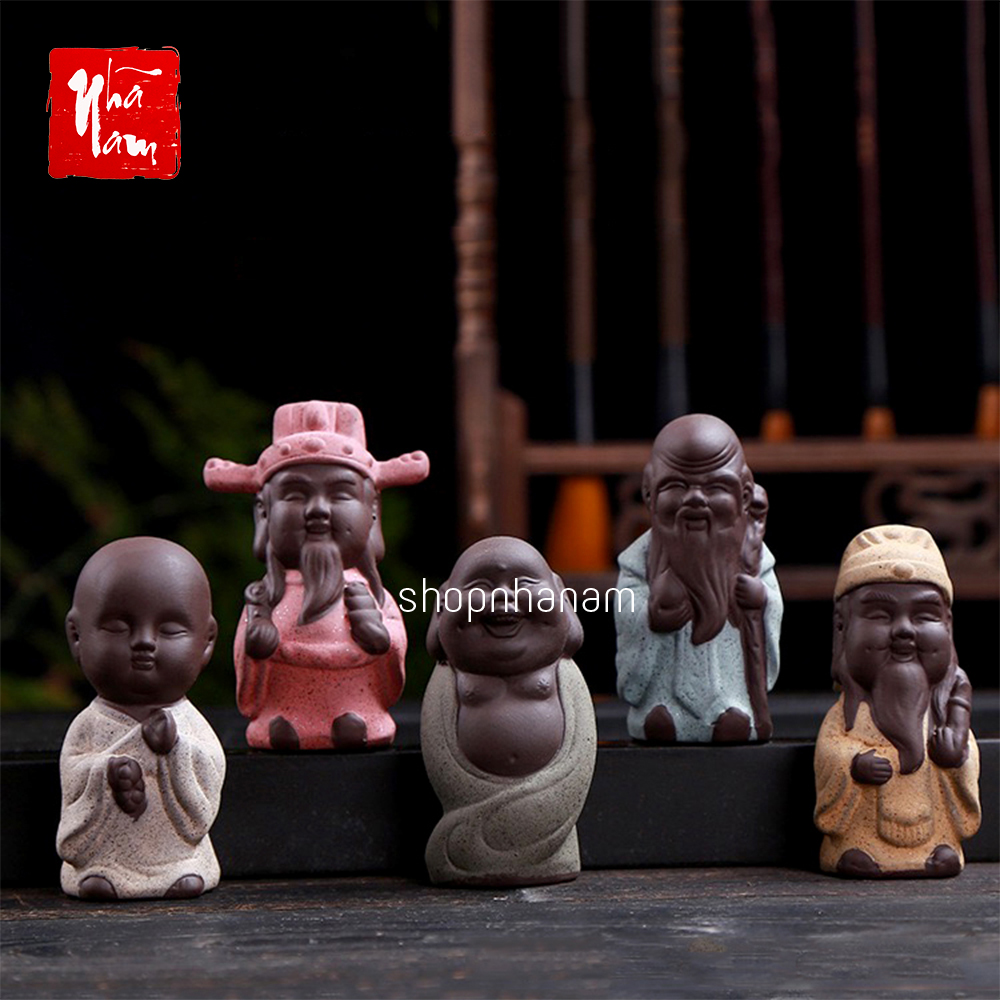 Tượng tam đa phúc lộc thọ di lặc hoan hỉ gốm sứ trang trí nhà cửa vật phẩm phong thủy