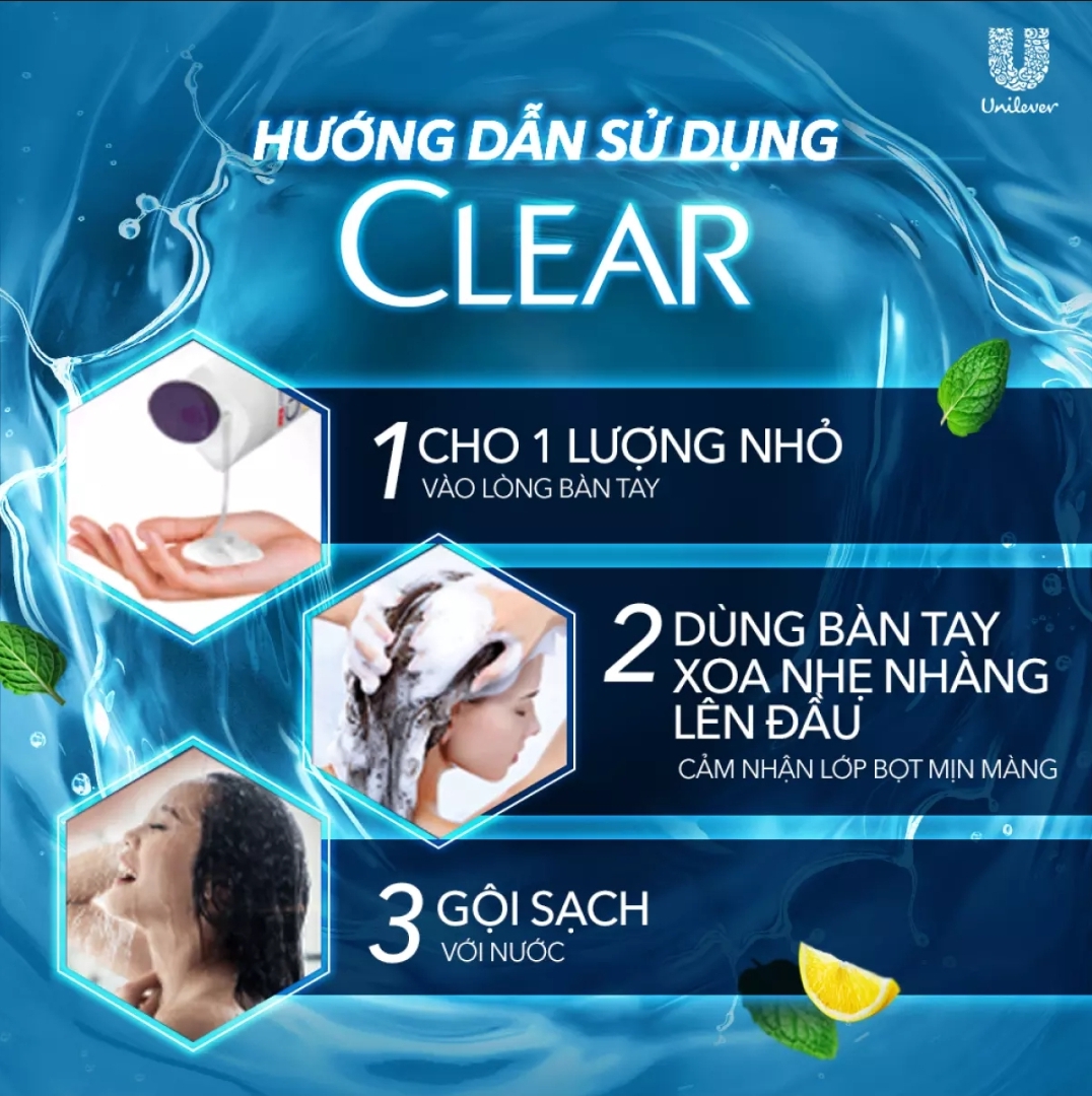 Combo 2 chai Clear Bạc Hà 880G