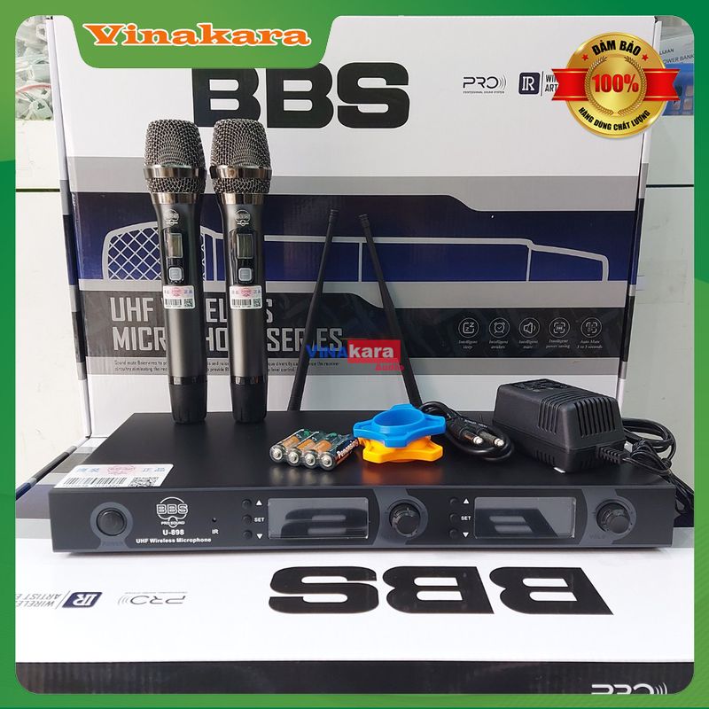 Micro không dây cao cấp BBS U898, Hát nhẹ và chống hú tốt