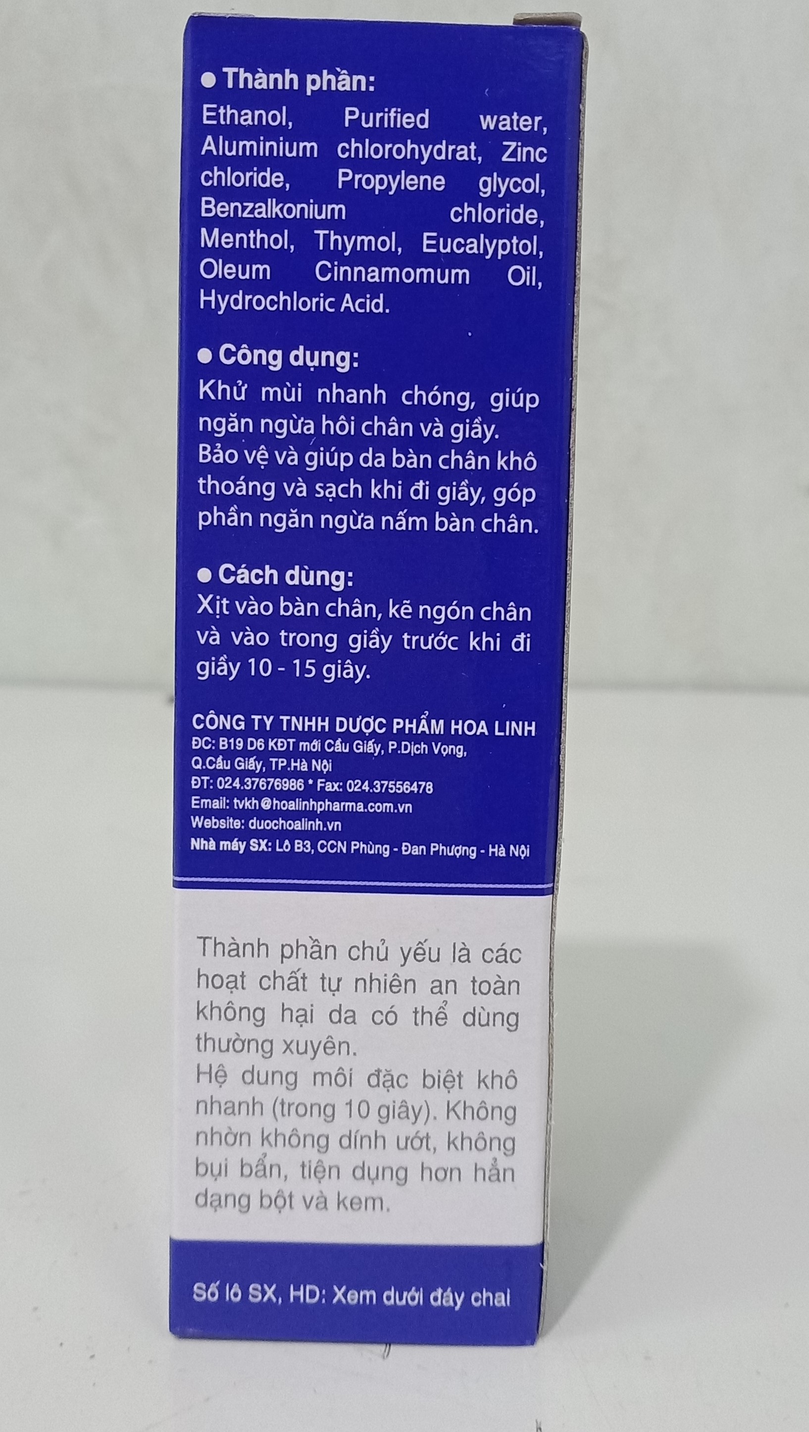 Combo 2 chai ZUCHI – Xịt khử mùi giày (50ml)