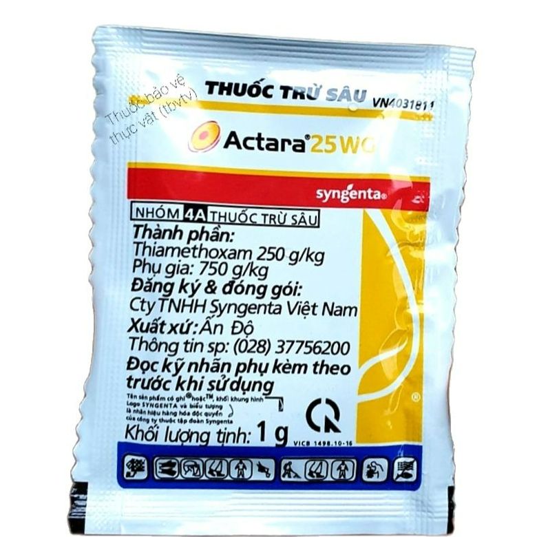 💎 Thuốc trừ sâu Actara 25WG 💖 Trừ sâu đục thân, đuông dừa, bọ trĩ, rầy nâu, rệp.