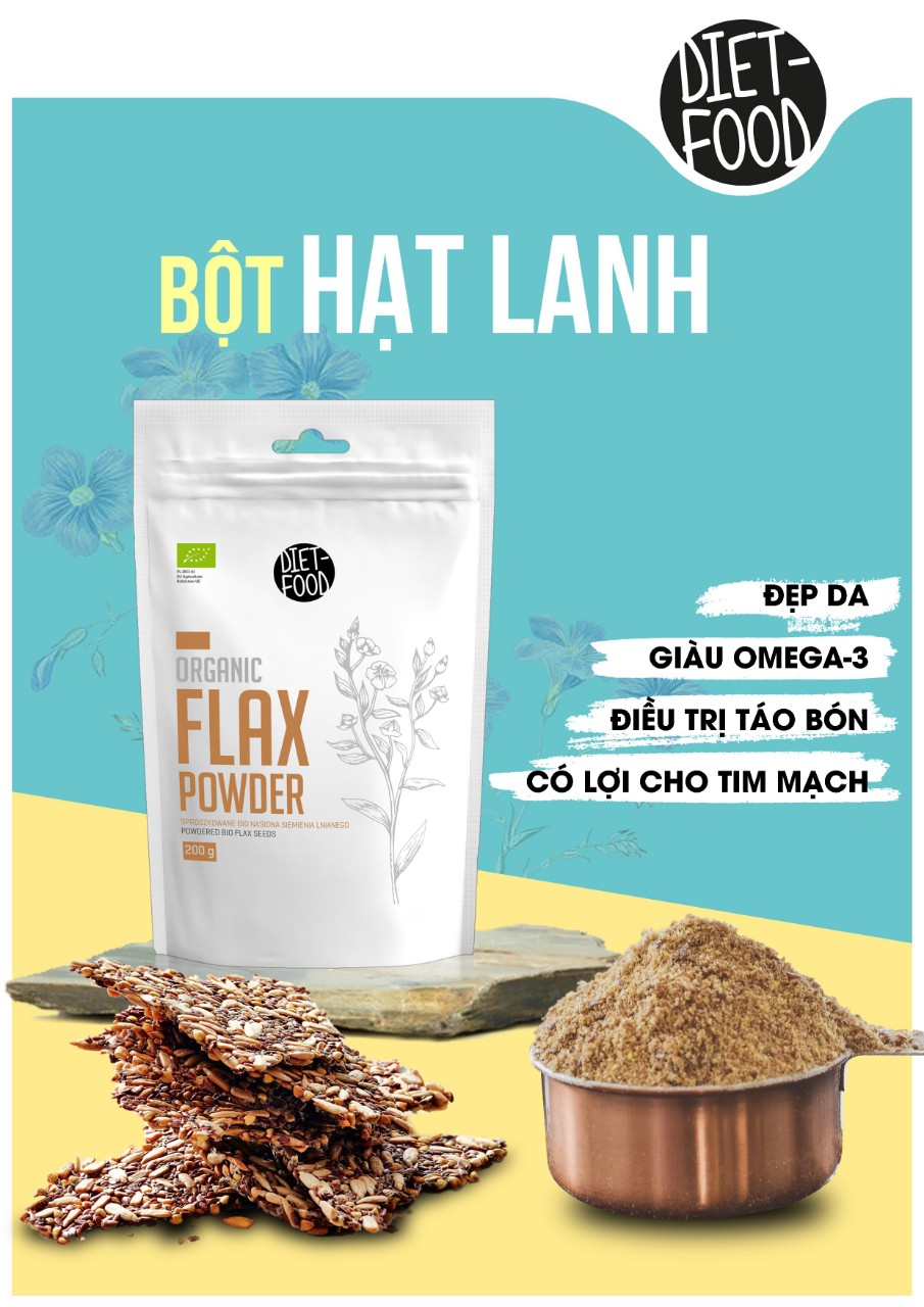 Bột hạt lanh hữu cơ 200g Diet Food