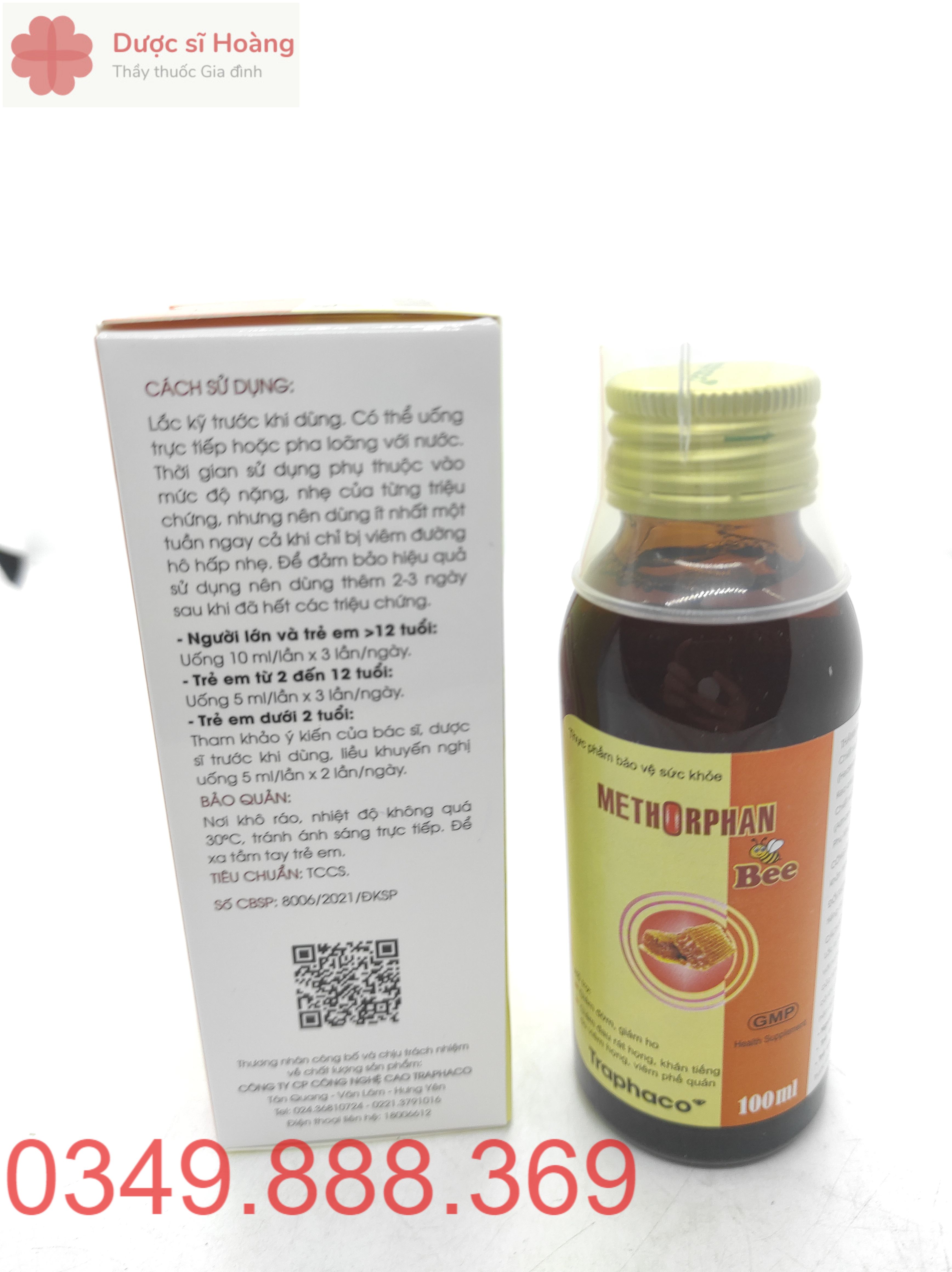 [Chính hãng] Siro Ho METHORPHAN Bee - Chai 100ml