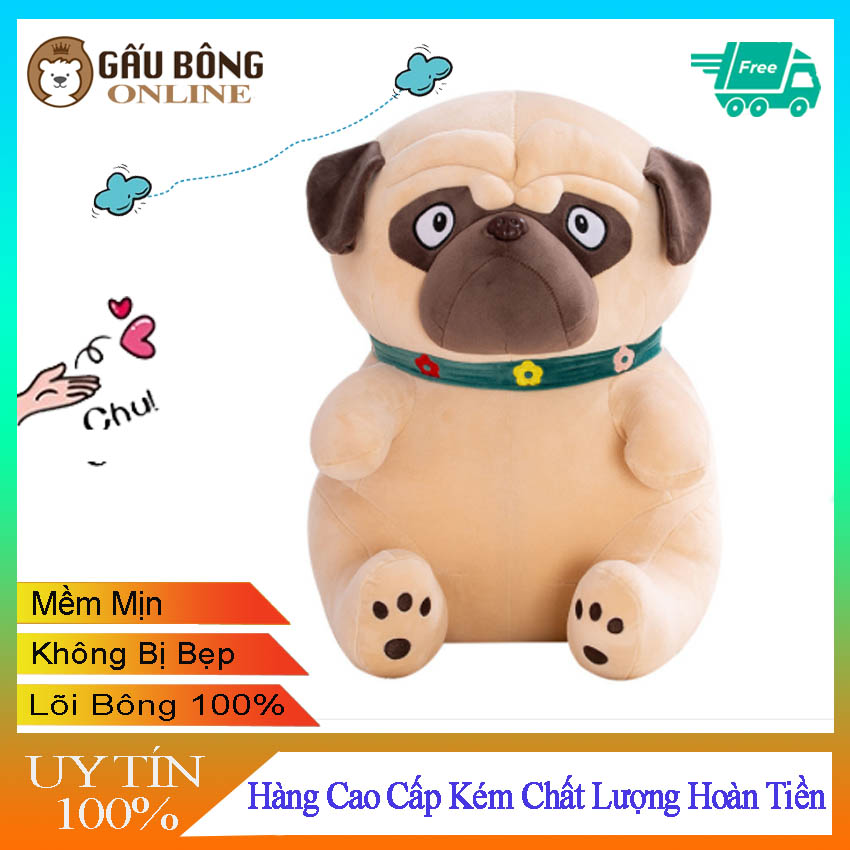 Hàng Cao Cấp] Gấu Bông Chó Pug Mặt Xệ - Gấu Bông Chó Mặt Ngơ - Mềm Mịn - |  Lazada.Vn