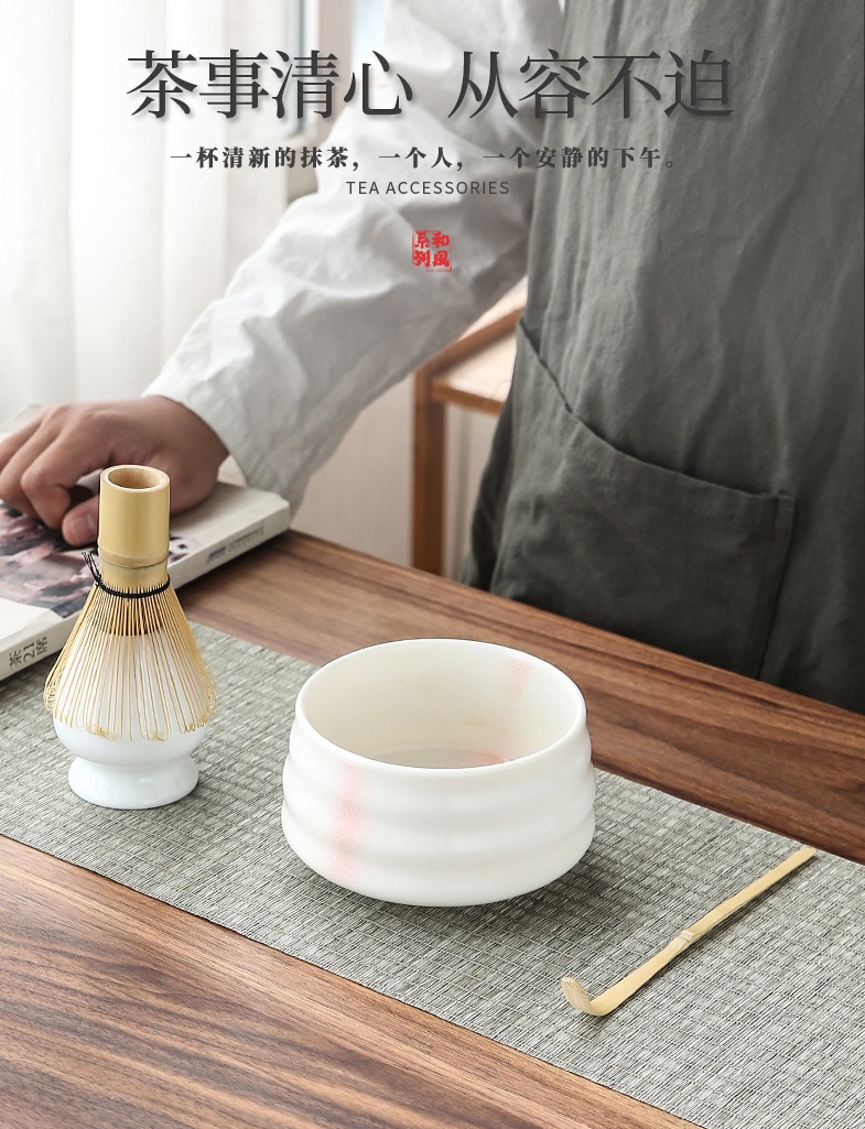 Bộ Dụng Cụ 04 Món Pha Trà Matcha Nhật Bản (Kèm Hộp Đựng Như Hình)
