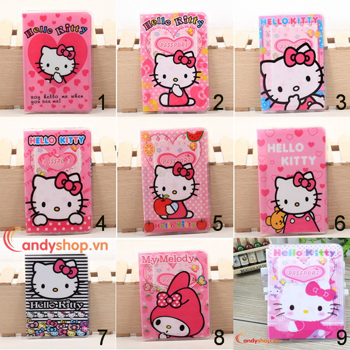 [HCM] Bìa Bọc Hộ Chiếu - Passport Plastis Dẻo Hello Kitty