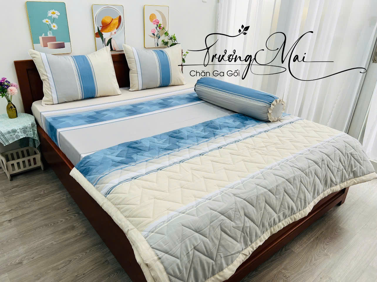 Chăn Ga Lụa Tencel mát mịn mềm mát họa tiết sang trọng