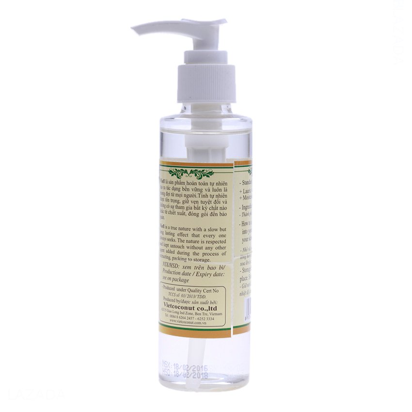 [HCM]Tinh dầu dừa hữu cơ ép lạnh VIOFL 160ml
