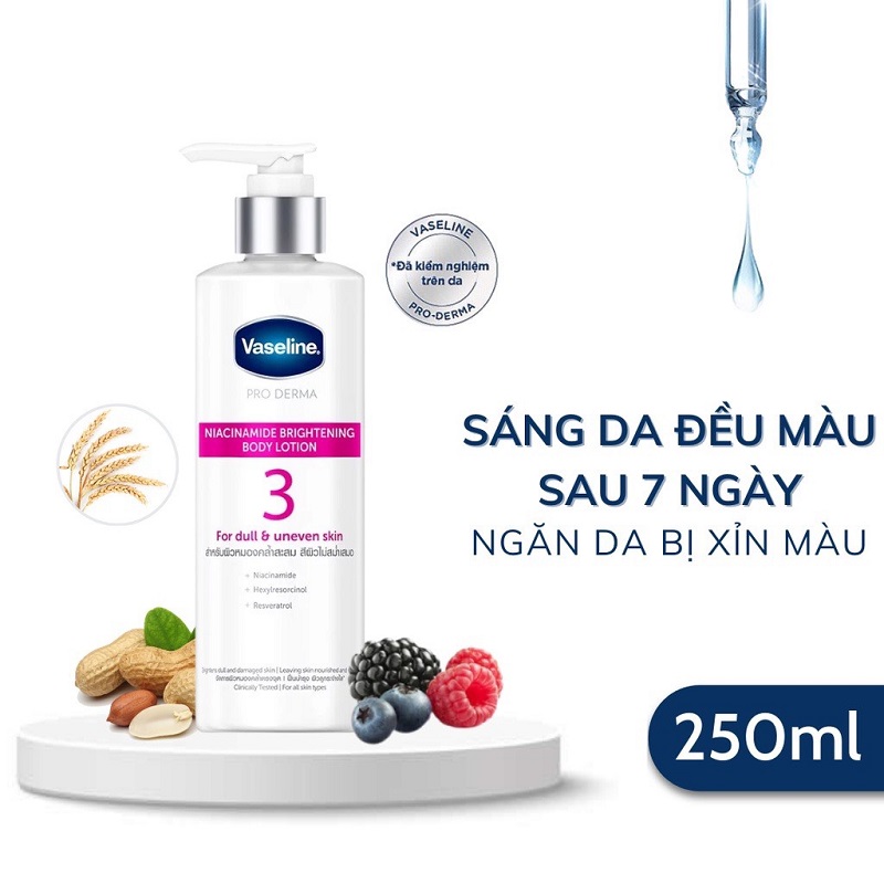 Vaseline Pro Derma 3 - Niacinamide Brightening Body Lotion 250ml