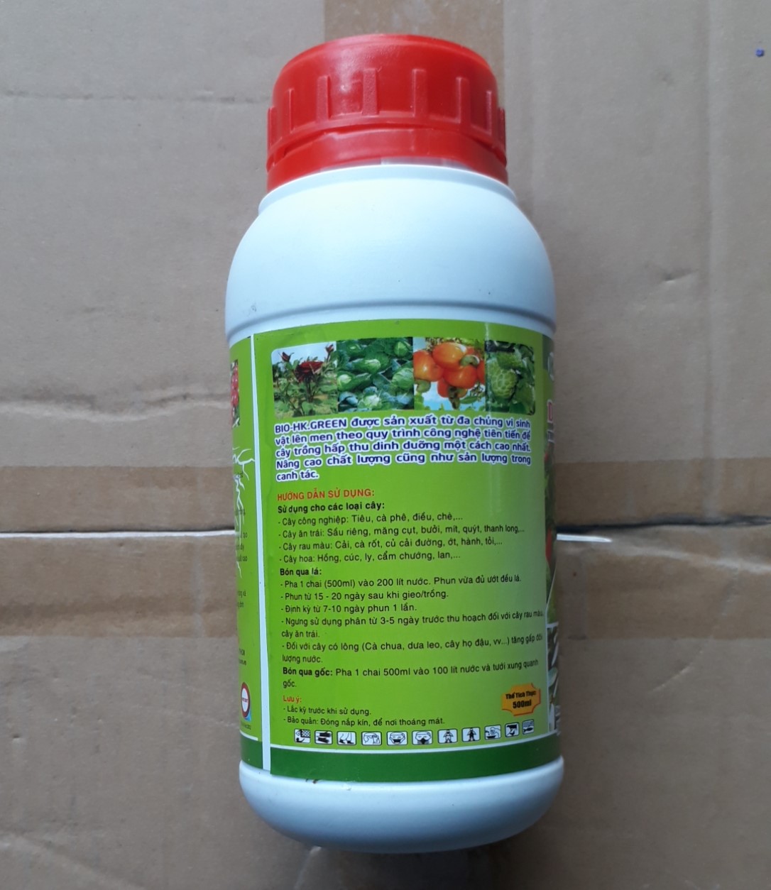 PHÂN BÓN LÁ TRÙN QUẾ HUMiC BIO-HK.GREEN. CHAI 500ml.