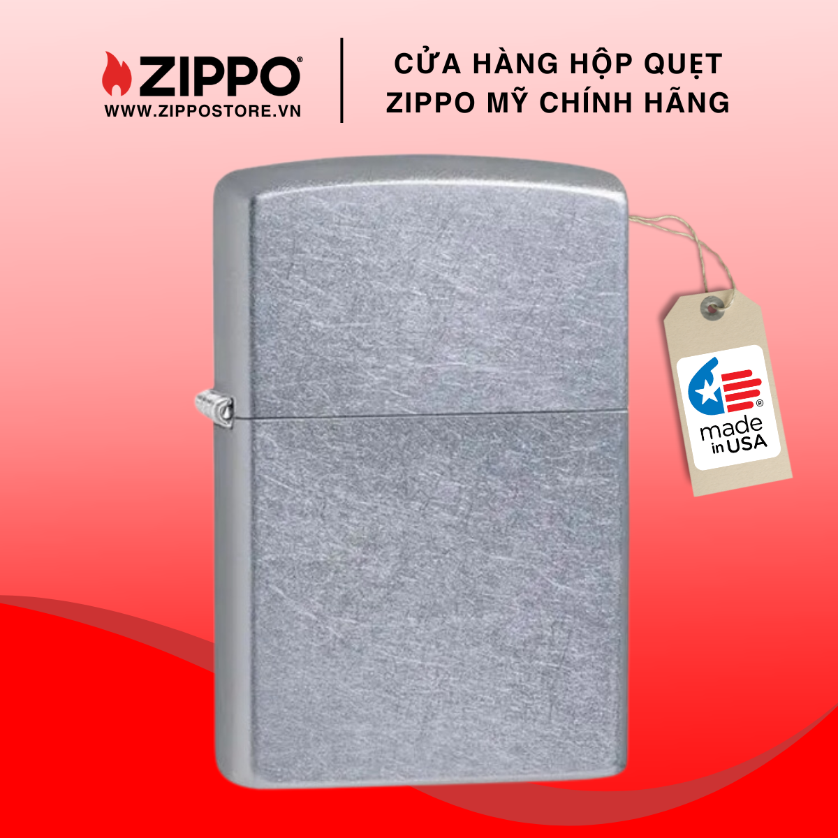 Vỏ zippo zippo street chrome 207vo không ruột