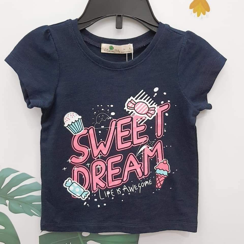Áo thun cotton sược bé gái 17-30kg