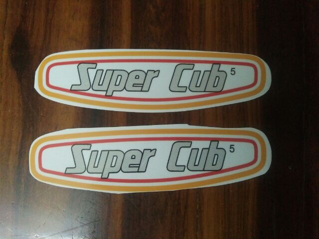 Bộ tem dán bình xăng Cub 80 hàng nhập Thái Lan