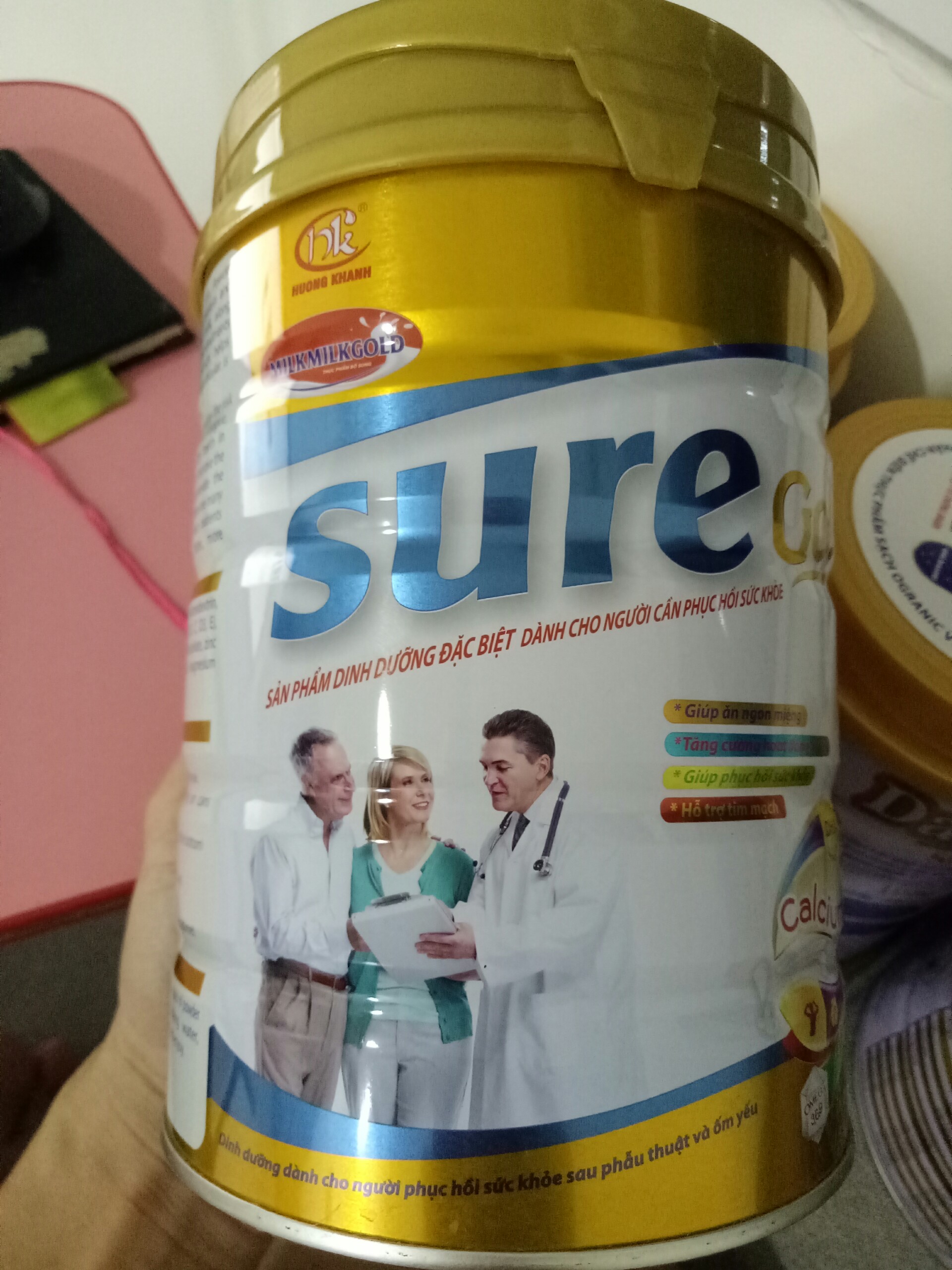 Sữa Milkmilkgold Sure Gold 900Gr bổ sung dinh dưỡng cho người cao tuổi, phục hồi sức khỏe cho người bị ốm