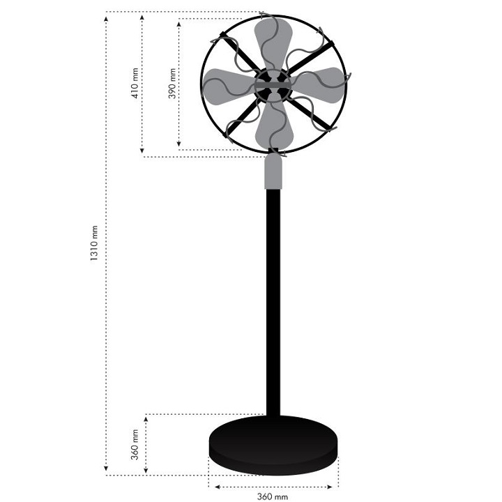 [HCM][Trả góp 0%]Quạt cây đứng kiểu cổ Sinwa D401