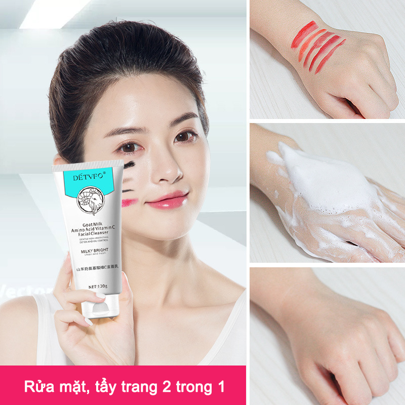 【💯Hàng thật】DETVFO Sữa rửa mặt Axit amin 120g