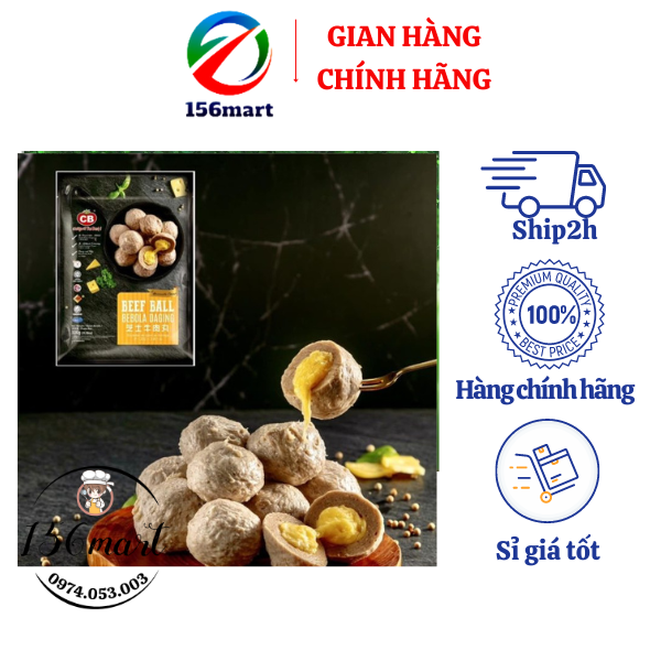 Bò viên nhân phô mai viên thả lẩu cao cấp malaysia cb
