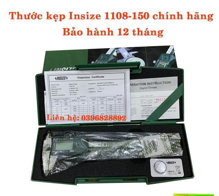 Thước cặp điện tử 150mm INSIZE 1108-150 Chính hãng - Bảo hành 1 đổi 1