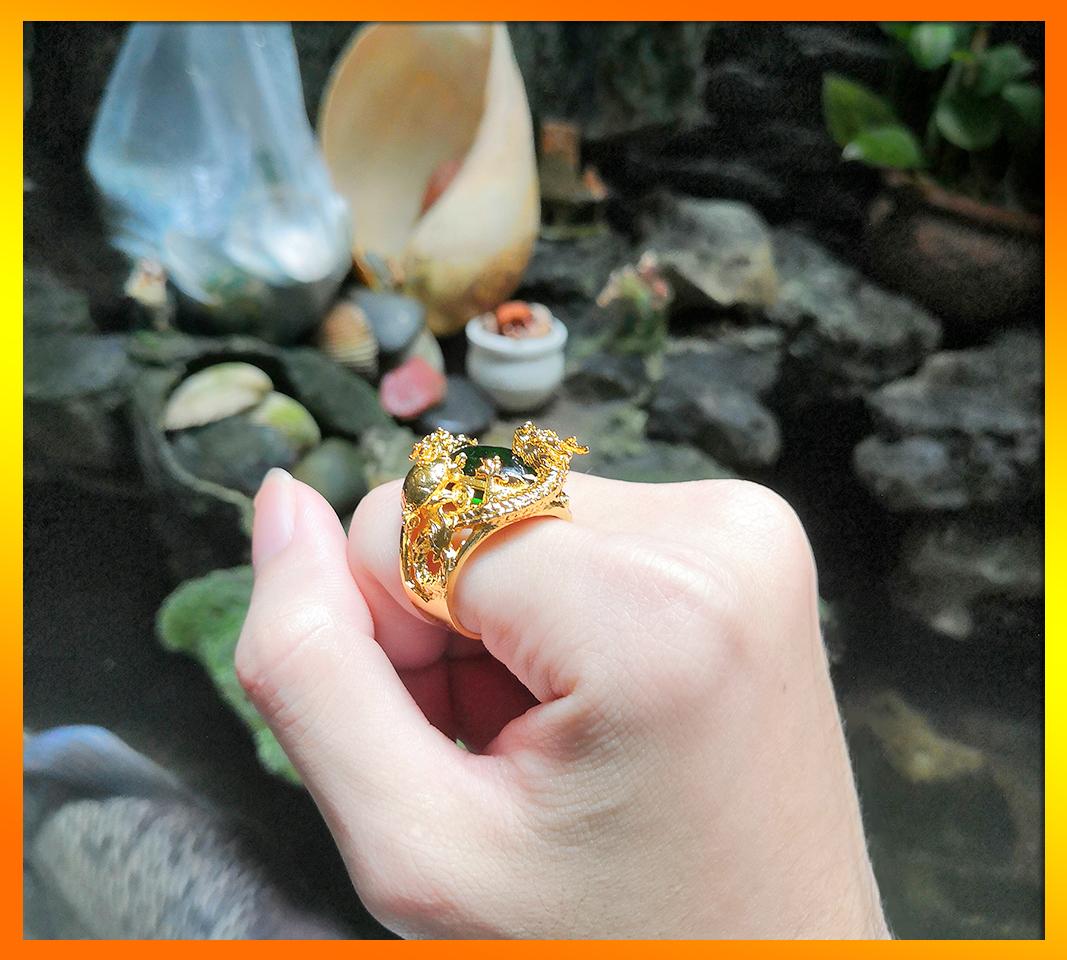 Nhẫn Ngọc Rồng Vàng - Ngọc Bích