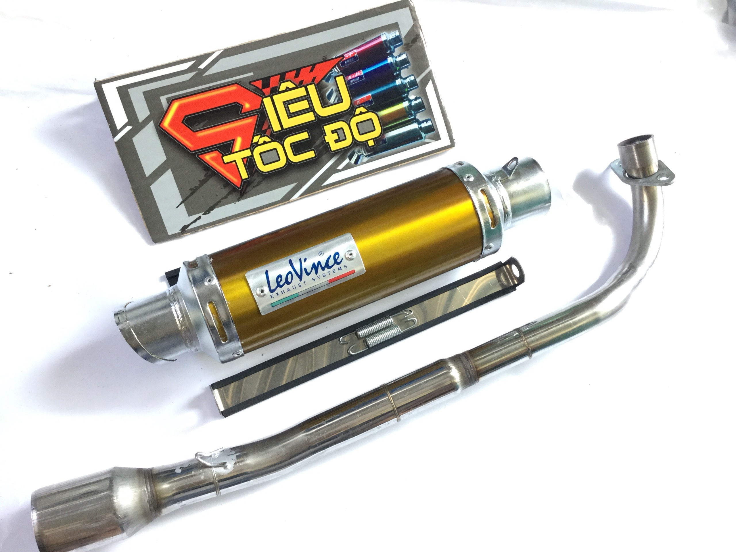 Pô Leovince VÀNG Cổ Wave 100 + Đream + Cúp + Xe 50 , Sản Phẩm Chất Lượng, Gian Hàng Uy Tín, Giá Cả Cực Tốt, Mua Ngay.