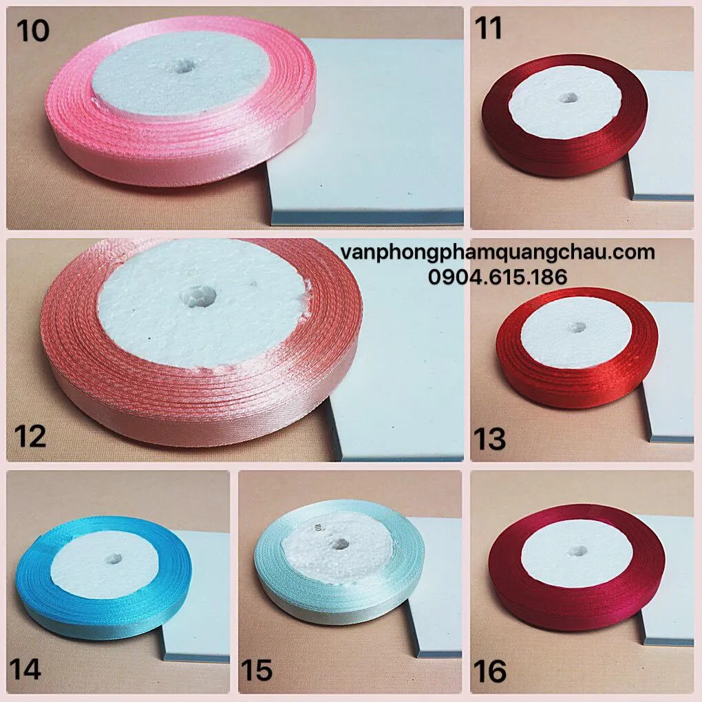 Ruy băng vải bóng  (Bản 1cm, dài 20 mét) - 01 cuộn