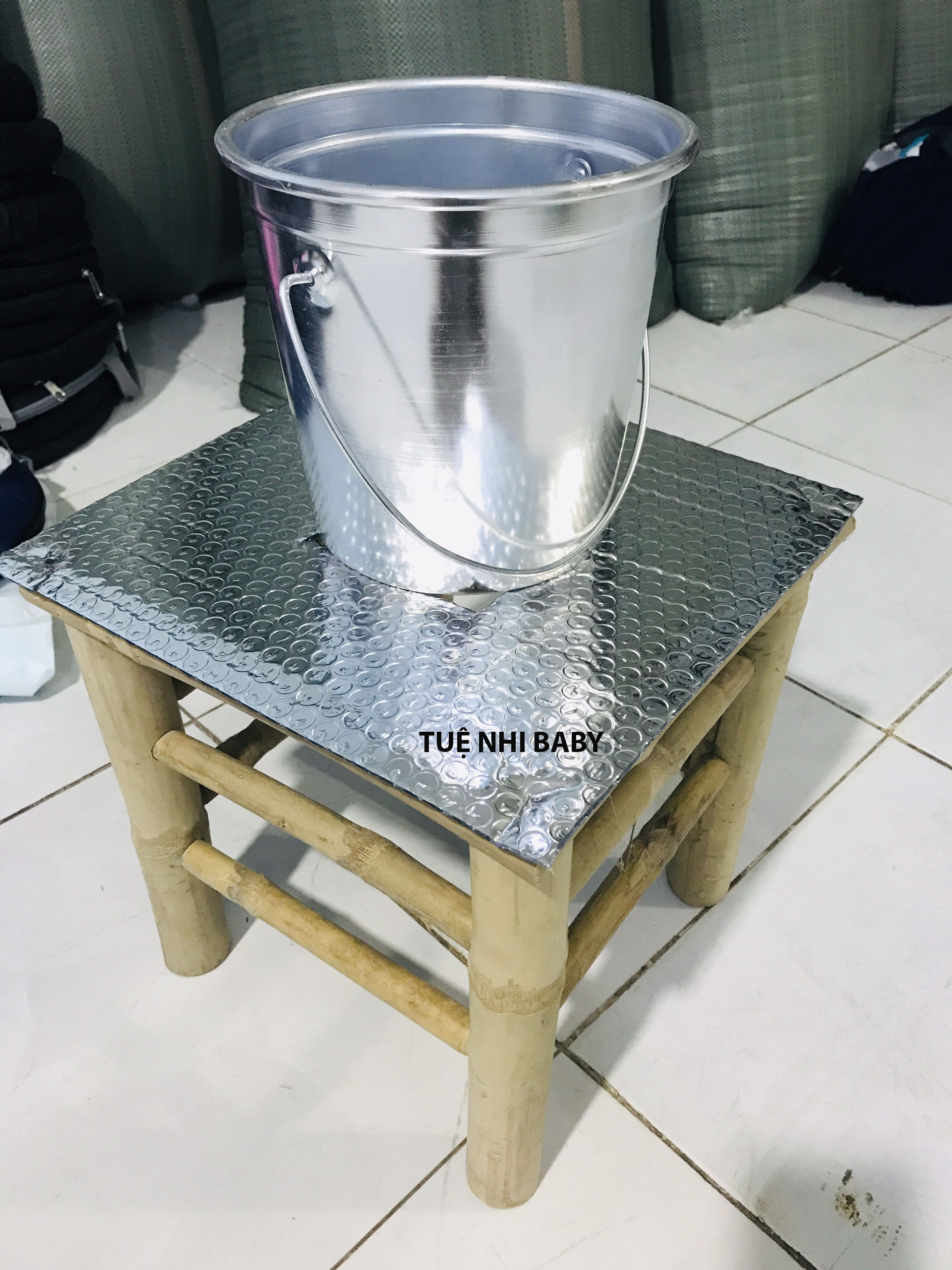Combo lều xông hơi sau sinh+ghế+xô+đệm ghế