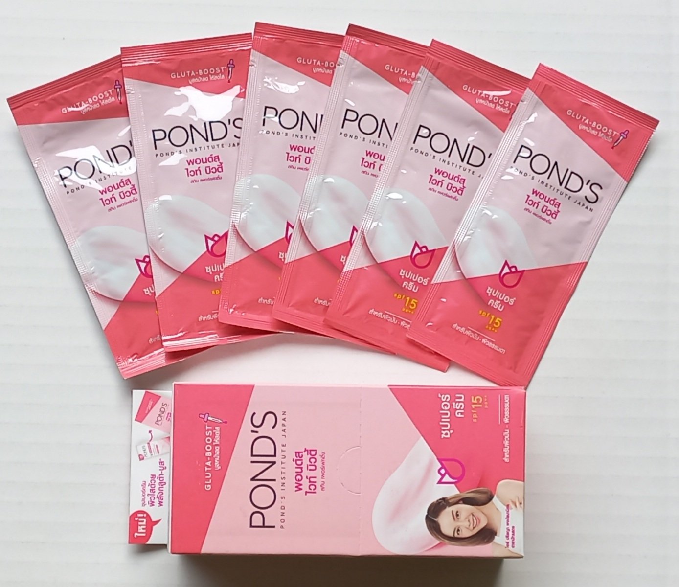 [Chuẩn Thái] 06 Tuýp Kem Pond's Thái Lan (ngày,đêm), có thể dùng làm kem lót trang điểm Net: 01 gói 6g