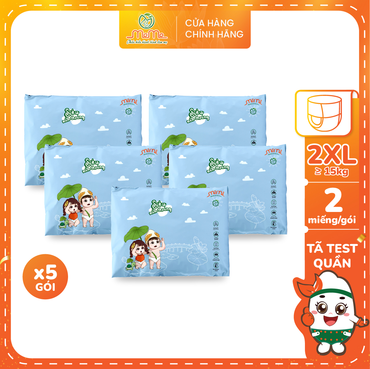 Combo 10 Miếng Bỉm Dùng Thử Mễ Mễ