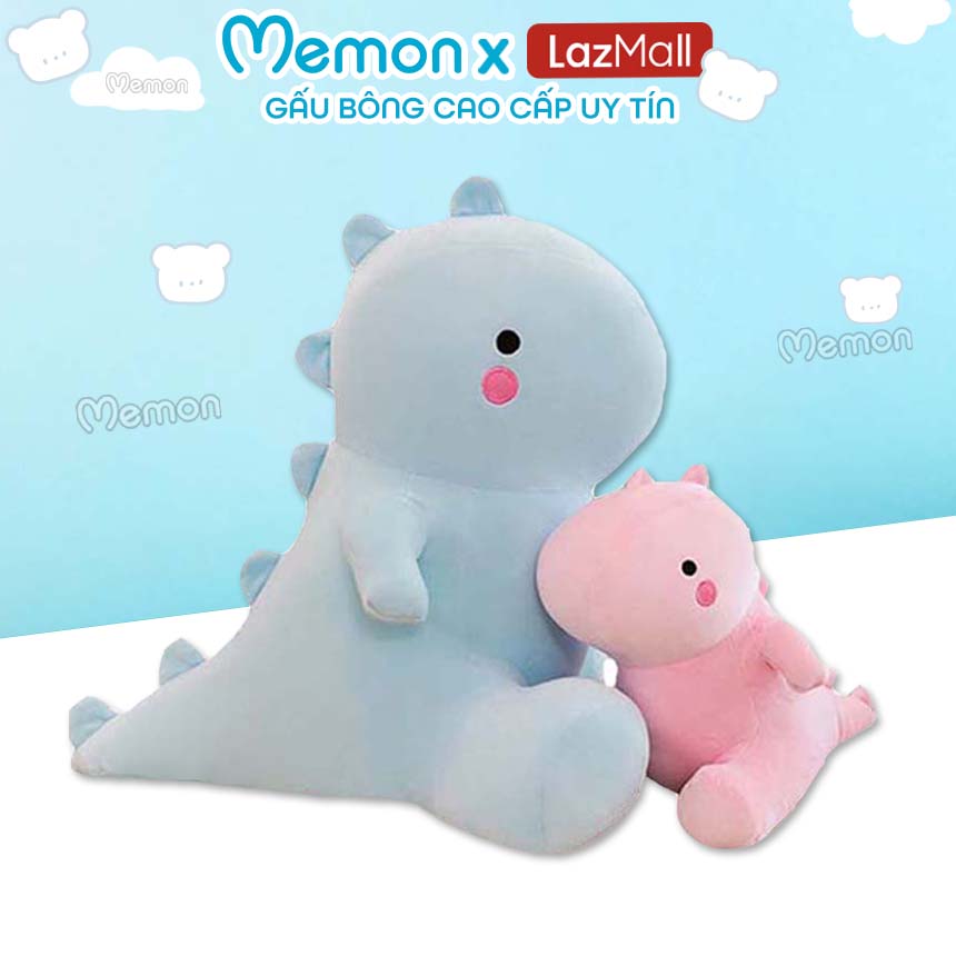 Gấu bông khủng long baby má hồng 30cm-40cm shop memon cao cấp, gấu bông cute, thú nhồi bông dễ thương