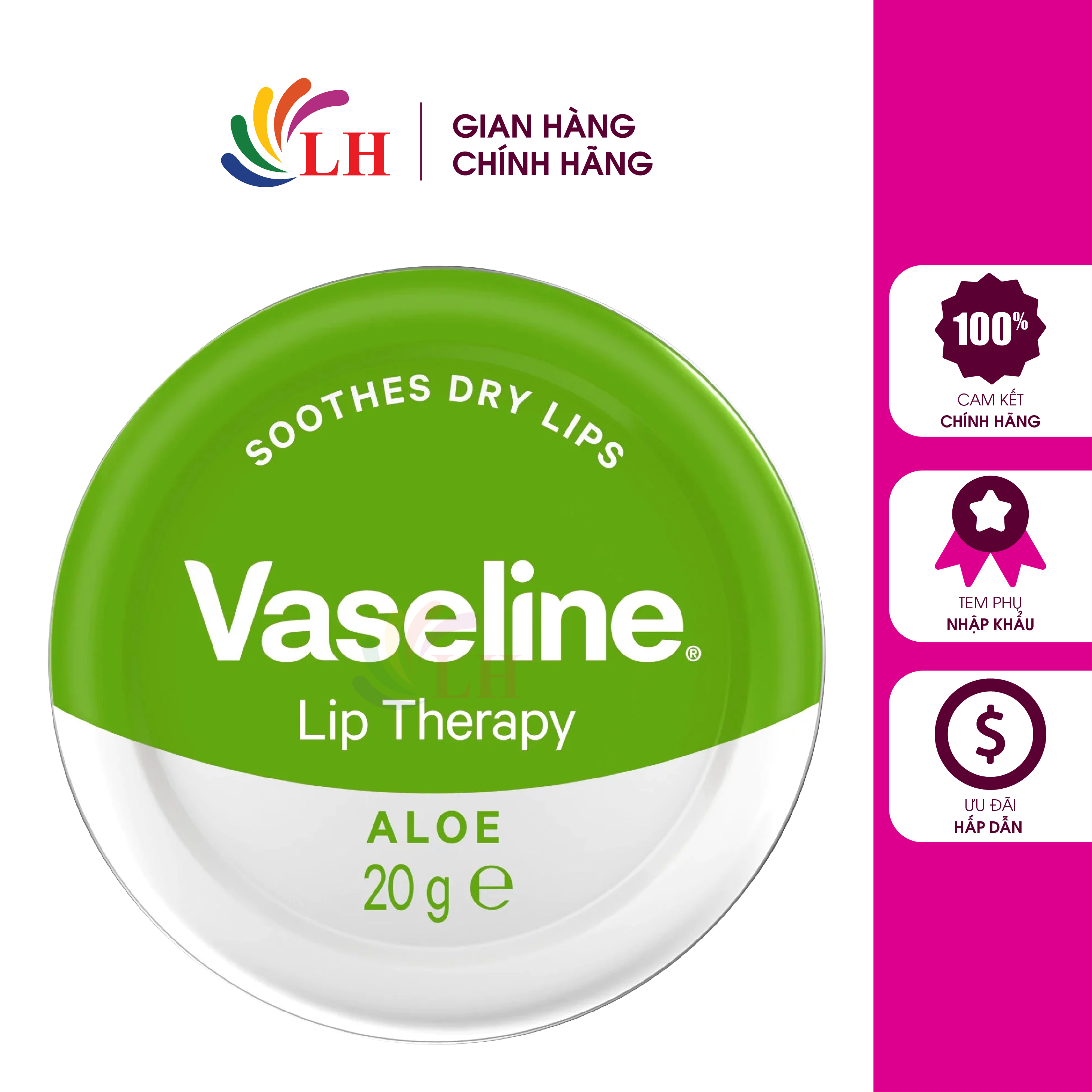 Sáp dưỡng môi Vaseline Lip Therapy giúp mềm môi
