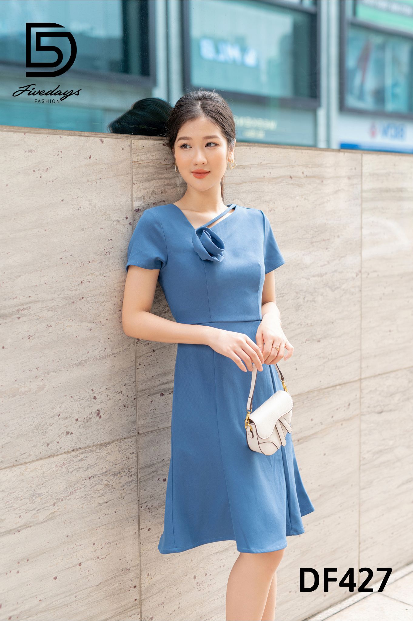 Fivedays - Đầm đuôi cá cuốn hoa