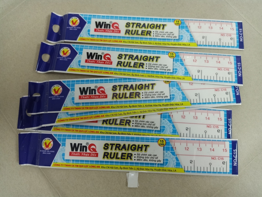 Combo 10 Cây Thước Kẻ nhựa dẻo WinQ, thước học sinh