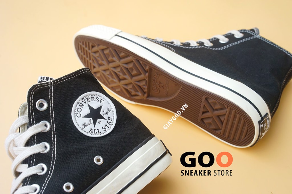 Giày Thể Thao Sneaker Converse 1970s Đen Vạch Trắng Cao Cổ