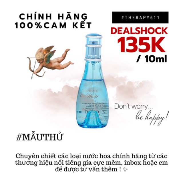 Mẫu thử nước hoa nữ davidoff cool water 10ml