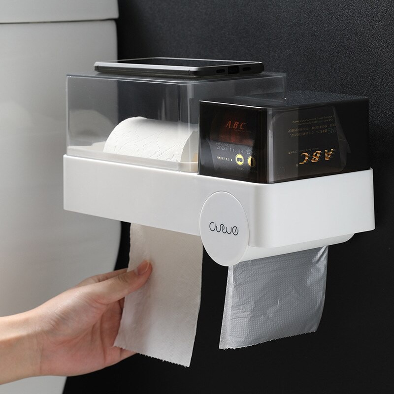 Hộp giấy vệ sinh, kệ giấy vệ sinh đa năng, Hộp giấy vệ sinh 2 ngăn G107-HGVeSinh