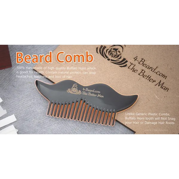 [HCM]Lược Chải Râu Beard Comb - Sừng Bò Châu Phi