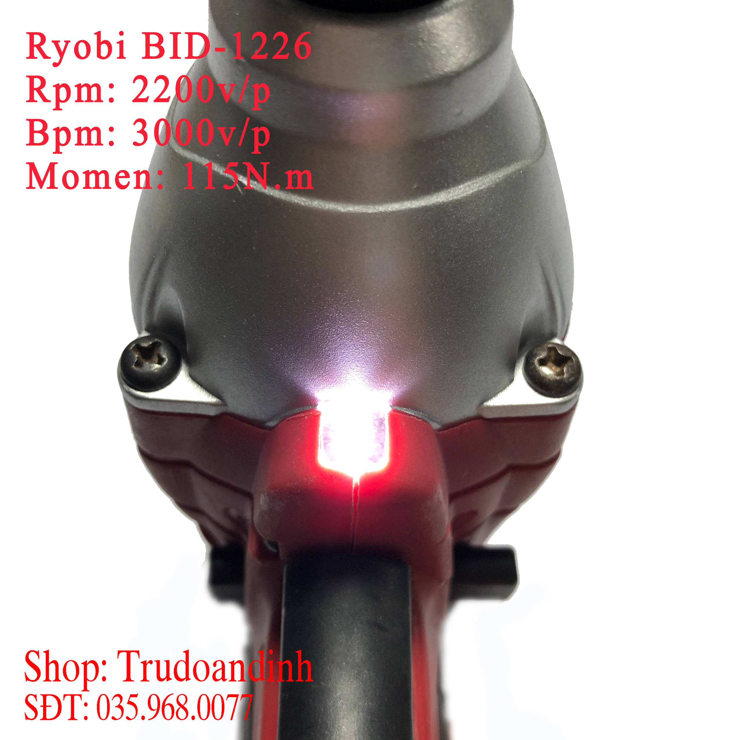 [HCM]Máy Bắn Vít Vặn Vít Ryobi BID-1226 12V