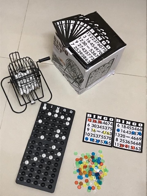 Bộ Đồ Chơi LôTô Bingo lồng sắt 100%
