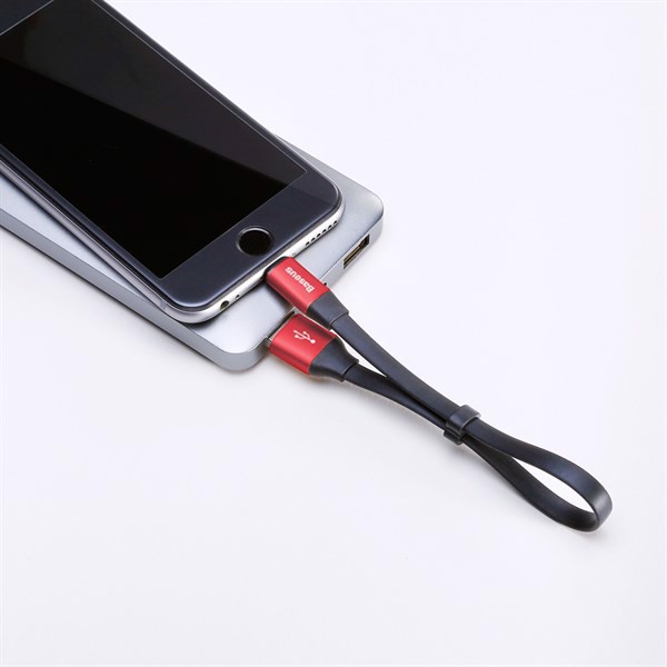 Cáp sạc Baseus Lightning Portable 23cm (2A, Sạc nhanh, Siêu ngắn, Siêu bền)