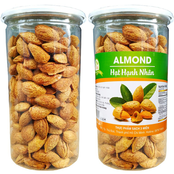1Kg hạnh nhân rang bơ mỏng vỏ giòn thơm ngon TPS
