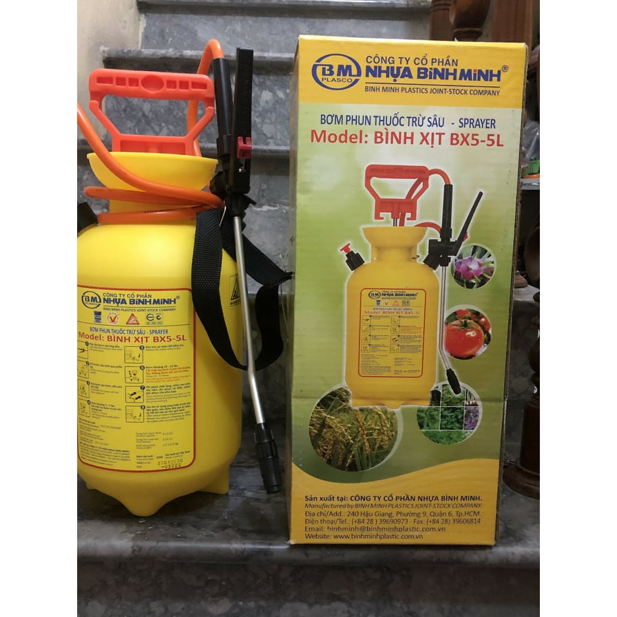 Bình xịt tưới hoa cây cảnh 5 lít Bình Minh