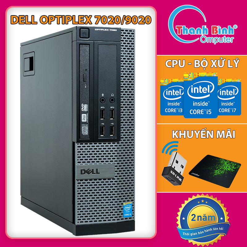 Máy Tính Để Bàn Đồng Bộ Dell Optiplex ( 7020/9020 I3 I5 I7 ) - Máy Tính Văn Phòng - Bảo Hành 24 Tháng - Tặng USB Wifi Và Bàn Di.