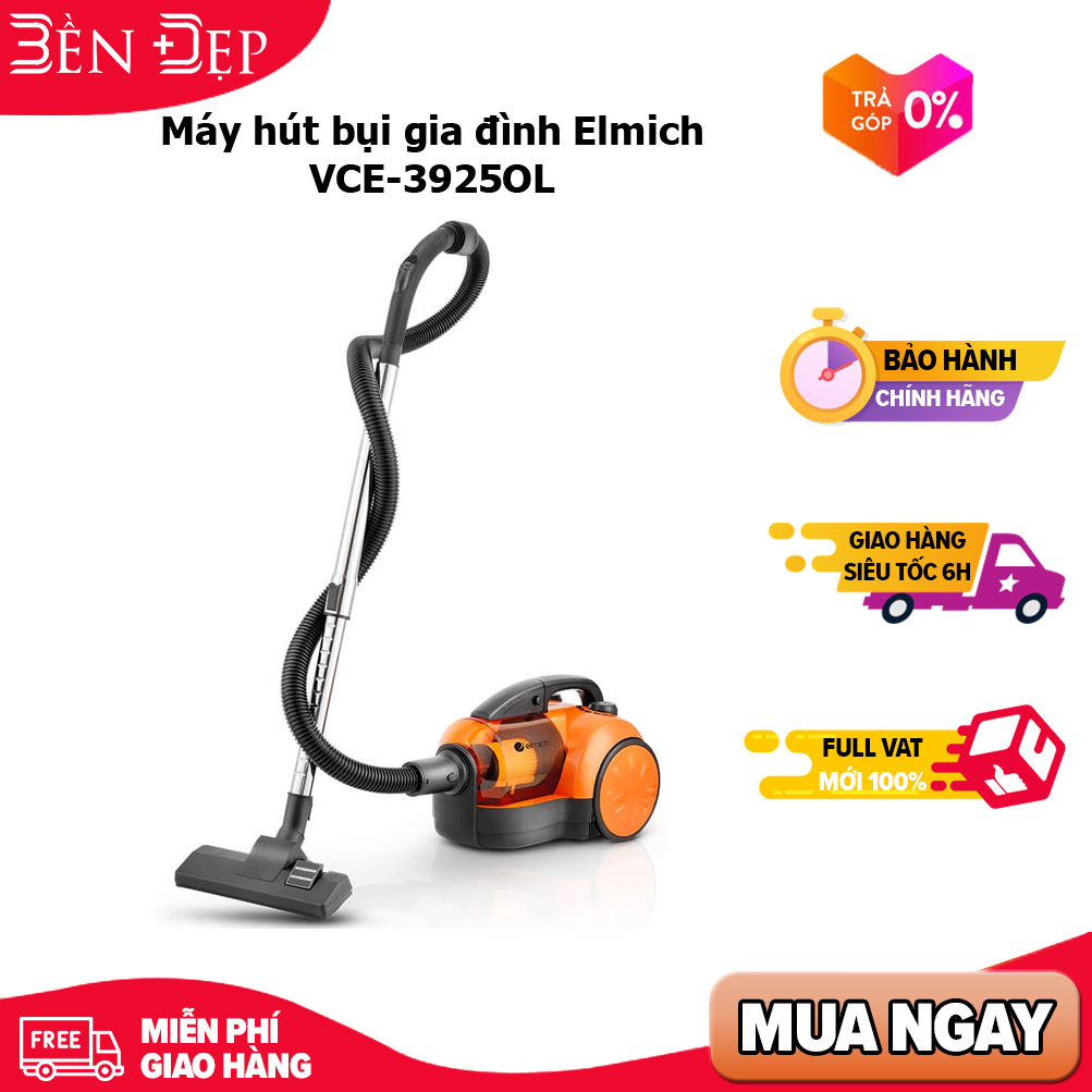 Máy hút bụi gia đình elmich vce-3925ol công suất 1600w 2.5 lít