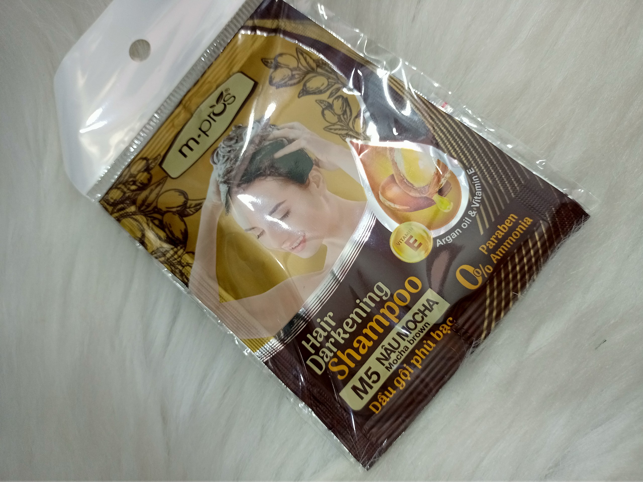 Dầu gội Nhuộm phủ bạc Mpros gói