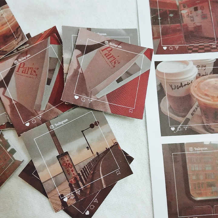 Set Sticker chủ đề Instagram Frames trang trí Bullet Journal / Planner - Case Sover