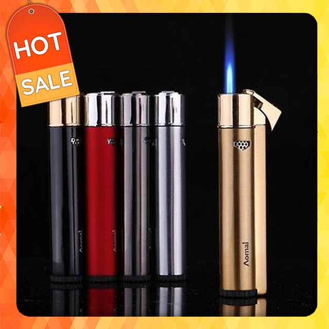 Hộp quẹt Bật Lửa Aomai 236 khò 1 tia Mạnh Mẽ Đẹp Độc Lạ - Dùng Gas Cao Cấp ( giao màu ngẫu nhiên ) (KHÔNG CHỨA XĂNG GAS)