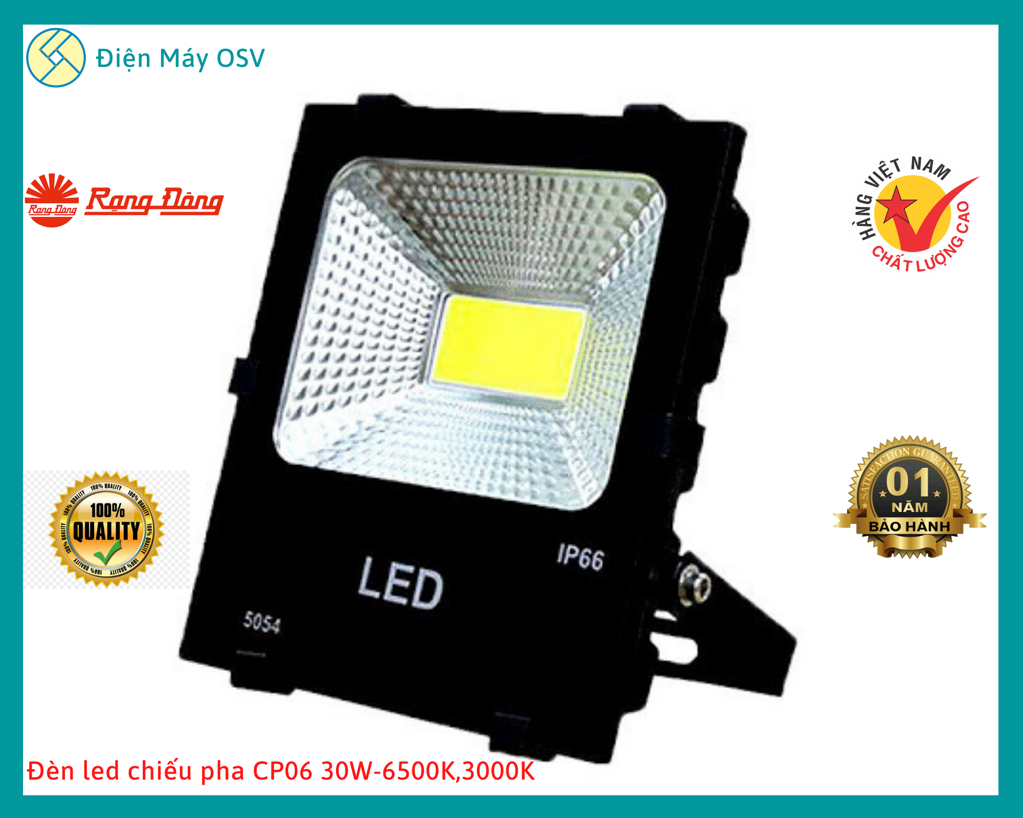 Đèn led chiếu pha Rạng Đông 30W - Model CP06 30W-6500K,3000K