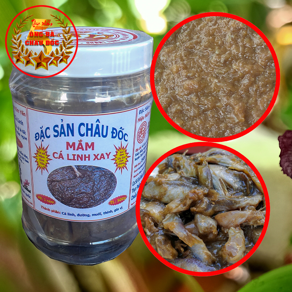 Mắm Cá Linh Xay Ông Bà 5 Châu Đốc Hủ 500gr