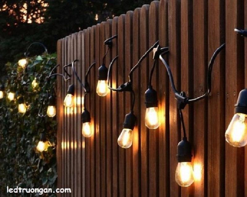 [HCM]Bộ dây treo kín nước dài 10m 15 đuôi đèn e27